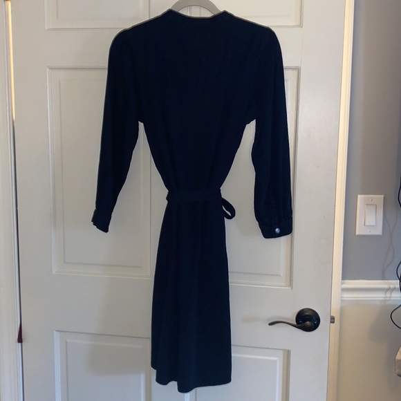 Gap Denim Black Long Sleeve Dress with Waist Tie in size Large - Picture 5 of 7